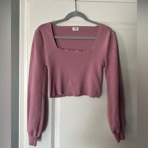 Cropped Long Sleeve Pink